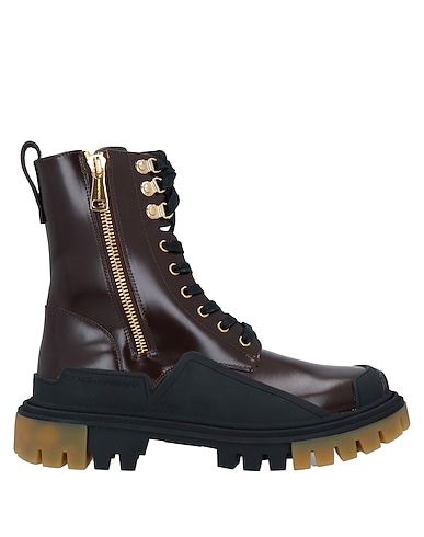 DOLCE&GABBANA Ankle boot Dark brown Leather