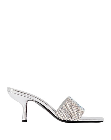 BY FAR Sandals Silver Leather