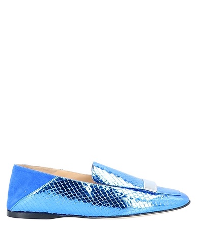 SERGIO ROSSI Loafers Bright blue Leather