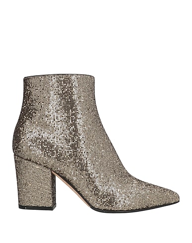SERGIO ROSSI Ankle boot Gold Textile fibres