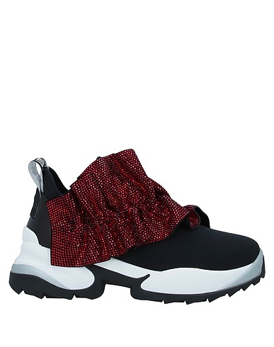 SERGIO ROSSI Sneakers Black Textile fibres, Soft Leather