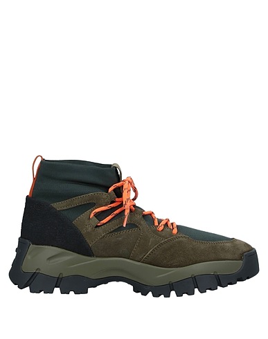 TOD'S Sneakers Military green Textile fibres, Leather