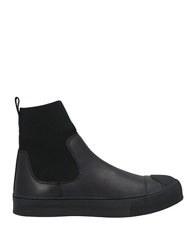 NEIL BARRETT Sneakers Black Leather, Textile fibers