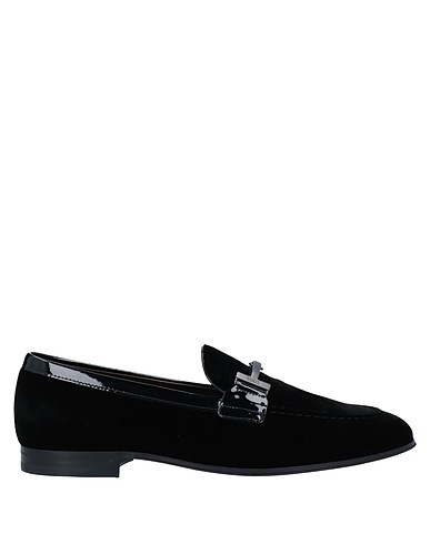 TOD'S Loafers Black Textile fibres