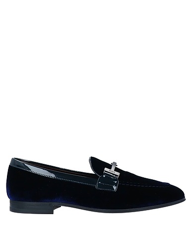 TOD'S Loafers Midnight blue Textile fibers