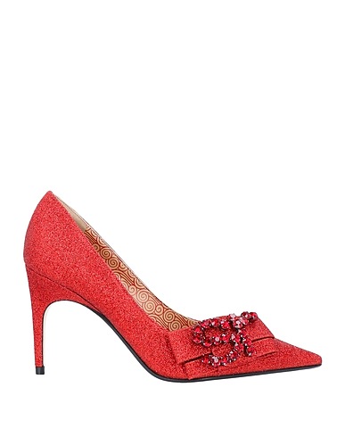 SERGIO ROSSI Court Red Textile fibres
