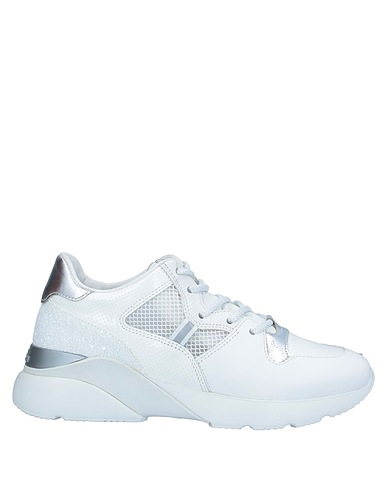 HOGAN Sneakers White Leather, Textile fibres