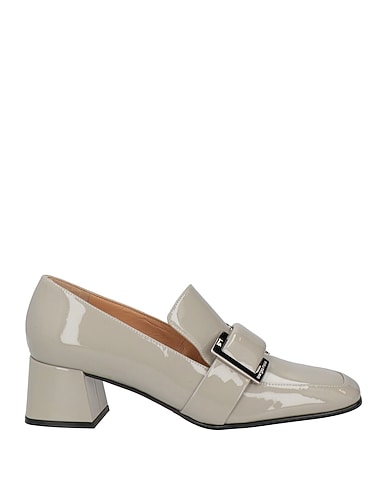 SERGIO ROSSI Loafers Grey Leather