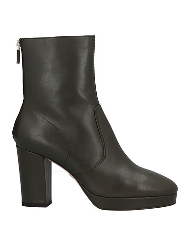 LOLA CRUZ Ankle boot Dark green Soft Leather