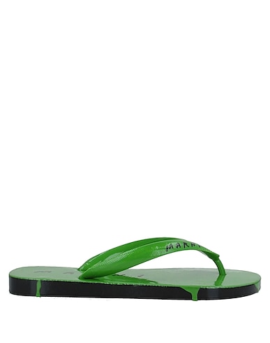 MARNI Flip flops Green Rubber