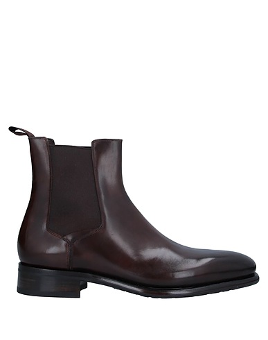 SANTONI Ankle boot Dark brown Soft Leather