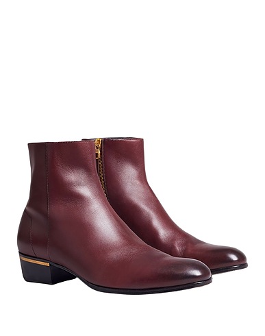 DUNHILL ショートブーツ ボルドー 革
