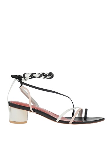THE VOLON Infradito Nero Pelle