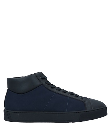 SANTONI Sneakers RETHINK Midnight blue Soft Leather, Fluorine fibre