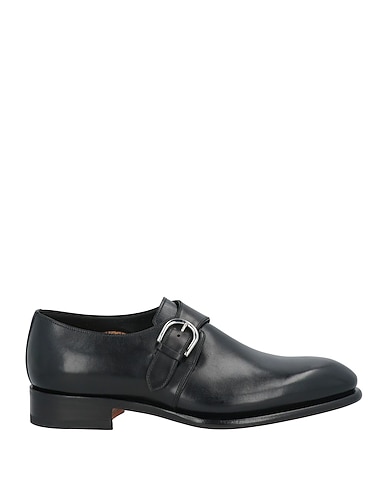 SANTONI Loafers NERO Soft Leather