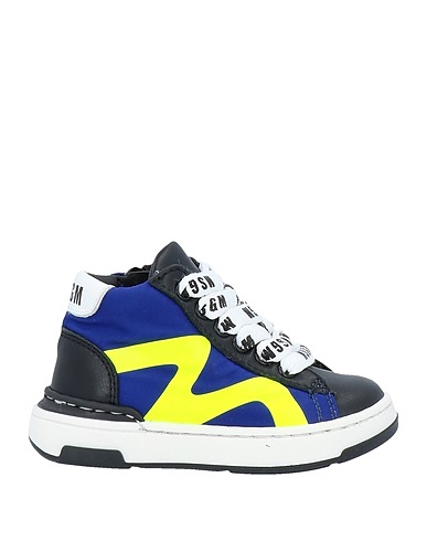 MSGM Sneakers Black Soft Leather, Textile fibers