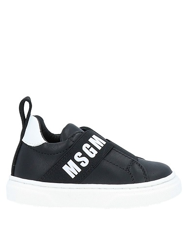 MSGM Sneakers Black Soft Leather