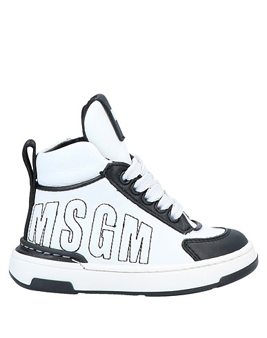 MSGM Sneakers White Soft Leather