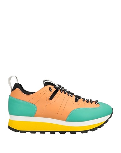 RUCOLINE Sneakers Turquoise Leather, Textile fibers