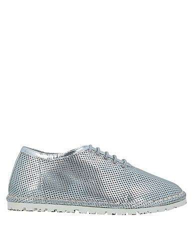 MARSÈLL Laced shoes Silver Soft Leather