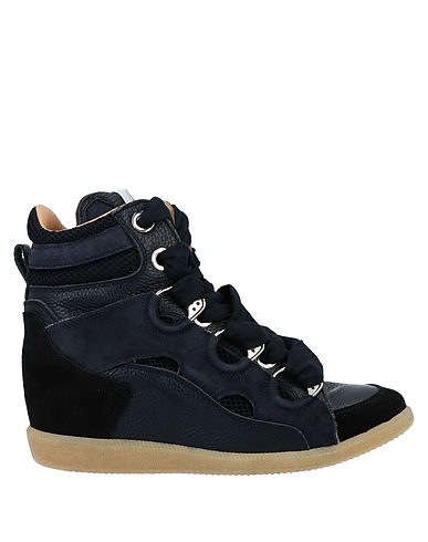 LEMARÉ Sneakers Black Soft Leather, Textile fibers