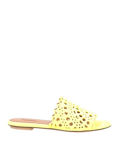 ALAÏA Sandals Yellow Leather