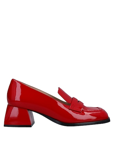 NODALETO Loafers Red Leather
