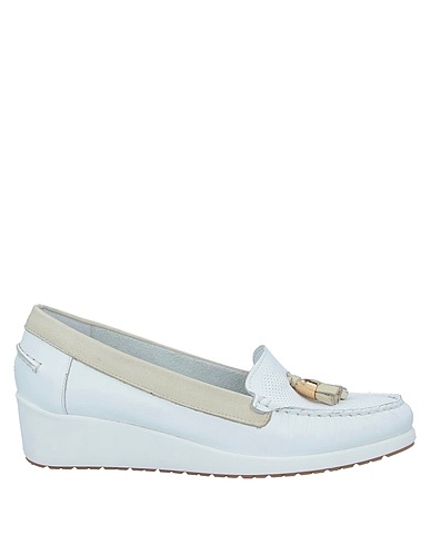 MELLUSO Loafers White Soft Leather