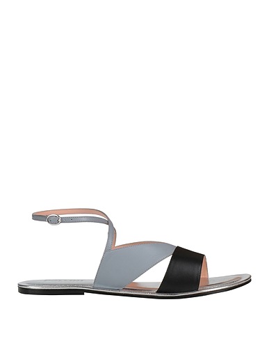 POLLINI Sandals Black Calfskin