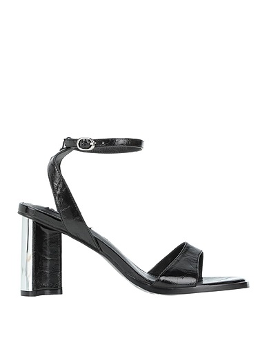ERMANNO DI ERMANNO SCERVINO Sandals Black Textile fibres
