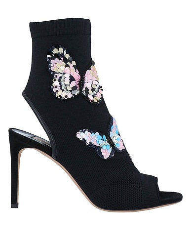 VALENTINO GARAVANI Stivaletti Nero Pelle, Altre Fibre