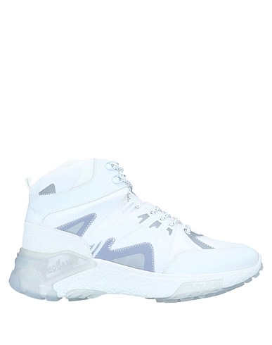 HOGAN Sneakers White Leather, Textile fibres
