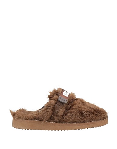 SUICOKE Mules and clogs Brown Acrylic, Nylon