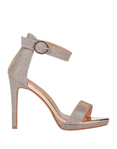 CRISTIN Sandals Platinum Textile fibers