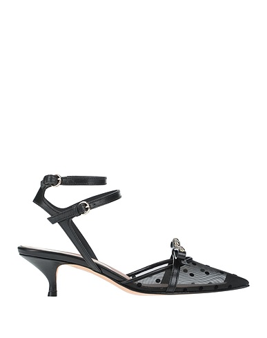 RED(V) Pump Black Soft Leather, Textile fibers