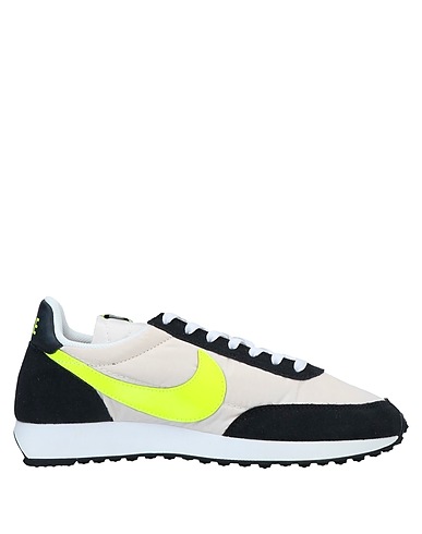 NIKE Sneakers Gris perla Fibras textiles, Cuero