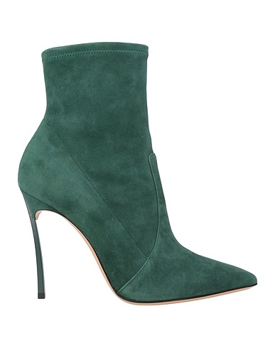 CASADEI ショートブーツ VERDE SCURO 革(なめし加工)