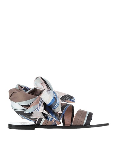 POLLINI Sandals Black Textile fibers