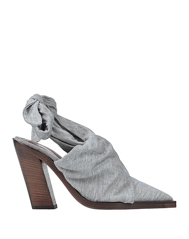 BURBERRY Mules και τσόκαρα Γκρι Ίνες υφασμάτων, Πολυβινυλοχλωρίδιο PVC