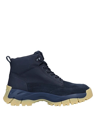 TOD'S Ankle boot Midnight blue Leather, Textile fibres
