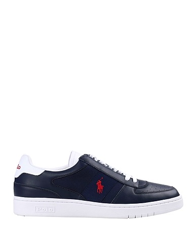 POLO RALPH LAUREN Sneakers POLO LOW TOP LACE SNEAKERS
 Midnight blue Bovine leather, Textile fibres