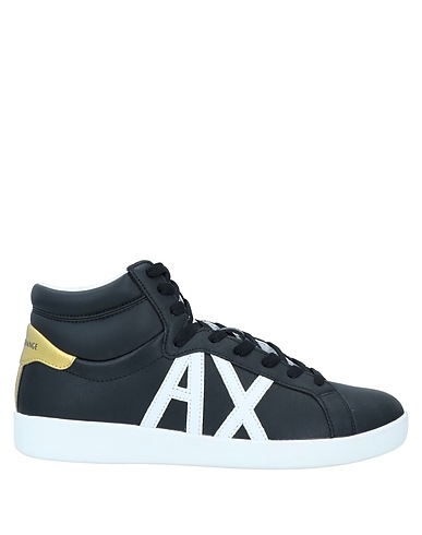 ARMANI EXCHANGE Sneakers Black 100% Bovine leather, Polyester, Polyurethane, Polyamide