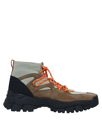 TOD'S Ankle boot Khaki Leather, Textile fibres