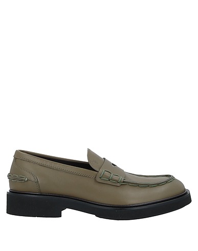 TOD'S Loafers Military green Calfskin