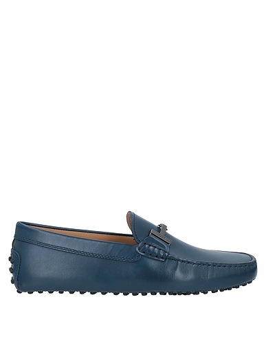 TOD'S モカシン ブルー 革
