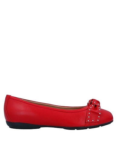 GEOX Ballet flats Red Sheepskin
