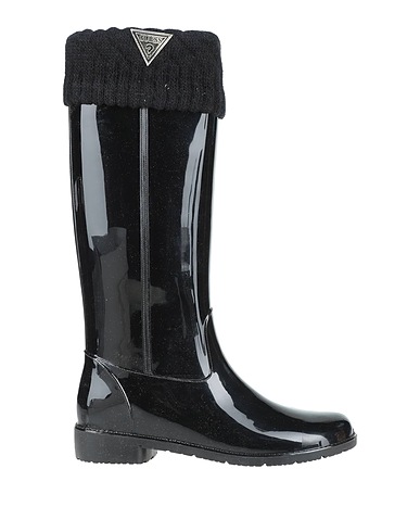GUESS Boots Black Textile fibres, Rubber