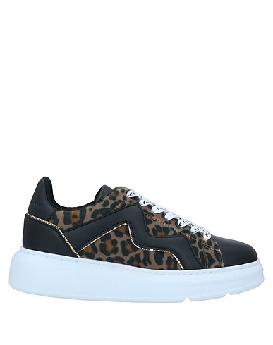 MANILA GRACE Sneakers Schwarz Leder, Gewebefasern, Gummi