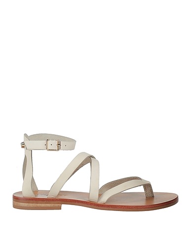 TWINSET Flip flops Ivory Leather