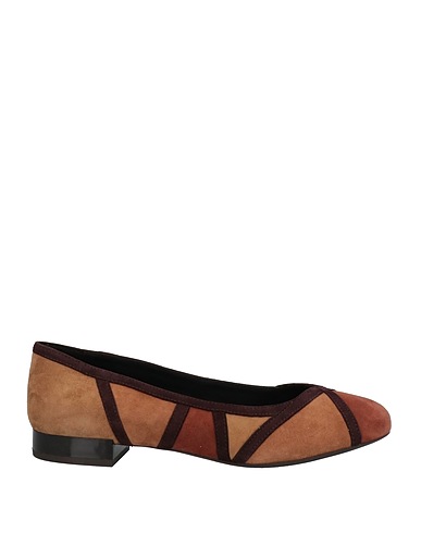GEOX Ballet flats Brown Goat skin